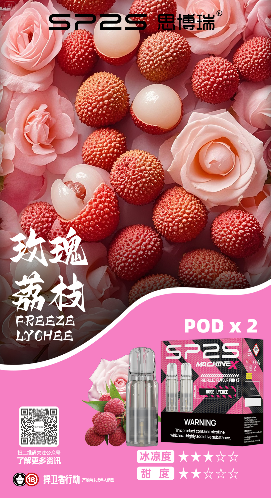 【SP2S Max 菸彈】一盒2入裝 | SP2S Machine X 電子煙霧化煙彈（專用 SP2S Max 方塊主機／ALPHA 主機）台灣現貨快速出貨