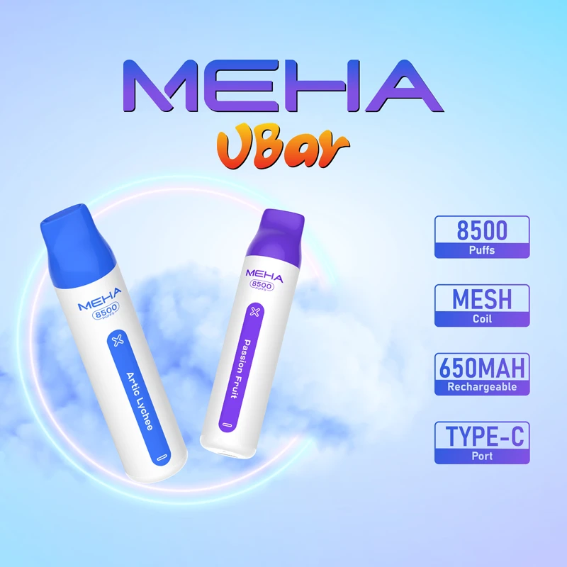 【MEHA魅嗨❤VBar小白條 8500口拋棄式電子煙】魅嗨原廠正品・16款口味・台灣現貨・怪獸級續航・口感濃郁