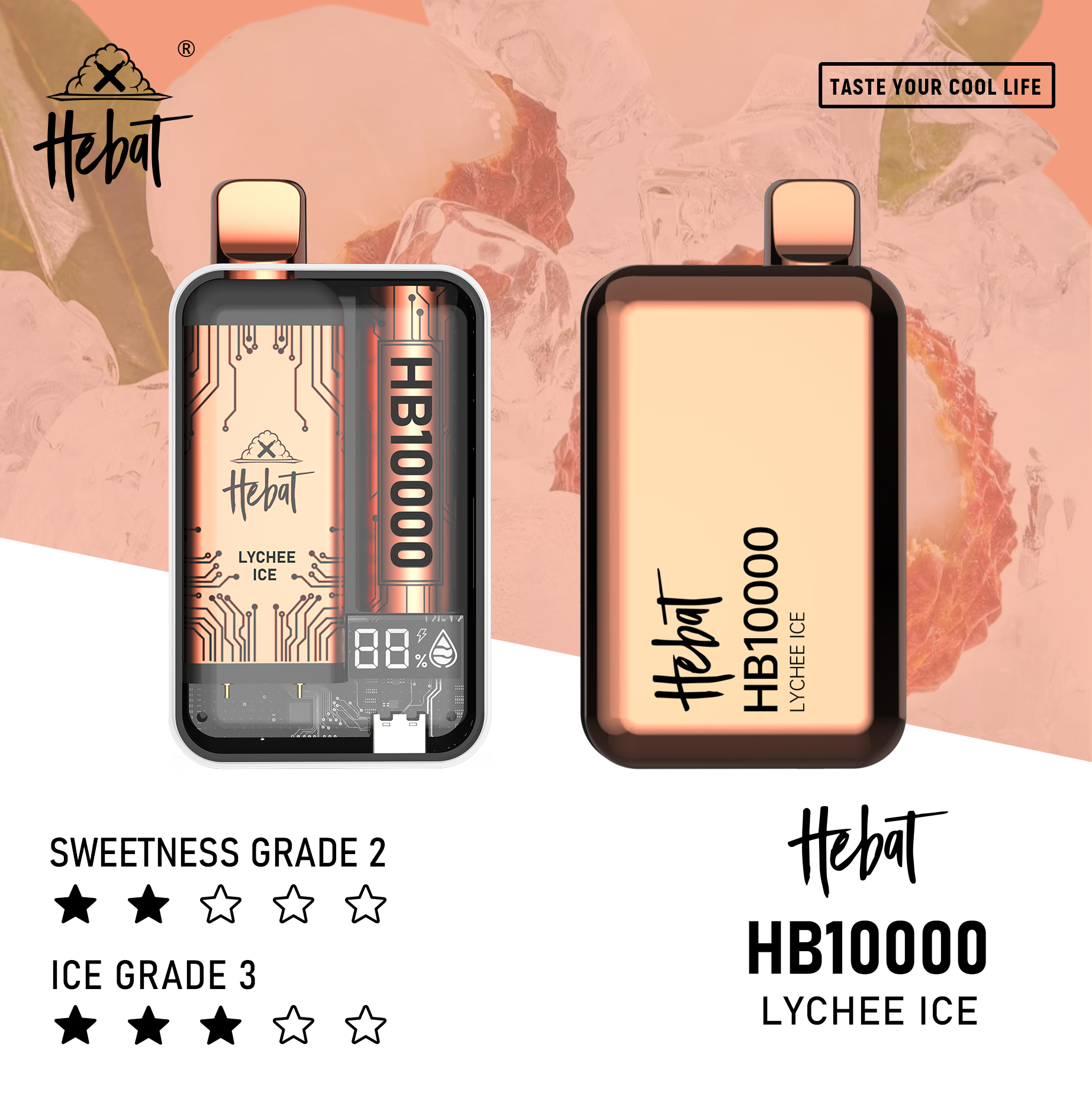 🔥喜貝10000口🔥HEBAT抛棄式超大容量電子煙/ 一次性電子煙菸/超大容量設計/711貨到付款