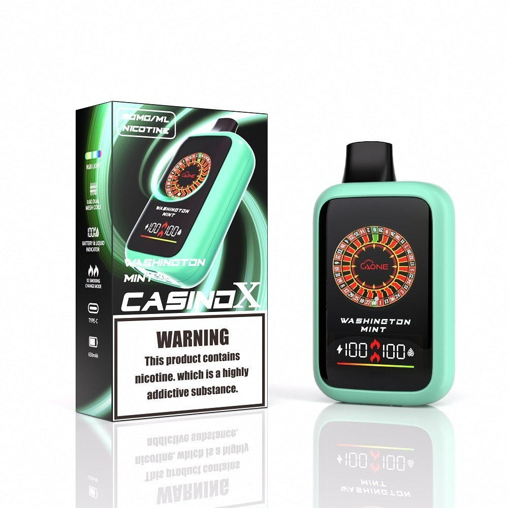 🔥CasinoX 16000口 一次性電子煙🔥 AONE VAPE 賭場系列抛弃式電子煙 | 俄羅斯轉盤鋼珠設計| 高品質 PCTG材料|  RGB 燈效潮流外觀 | 雙模式輸出