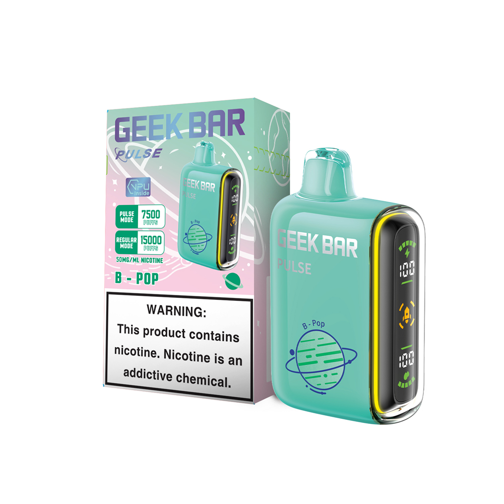 【美國大牌 Geek Bar Pulse Vape 拋棄式電子煙】超大容量15000口 | 脈衝/常規 2種 模式 | 台灣一次性電子煙現貨秒發