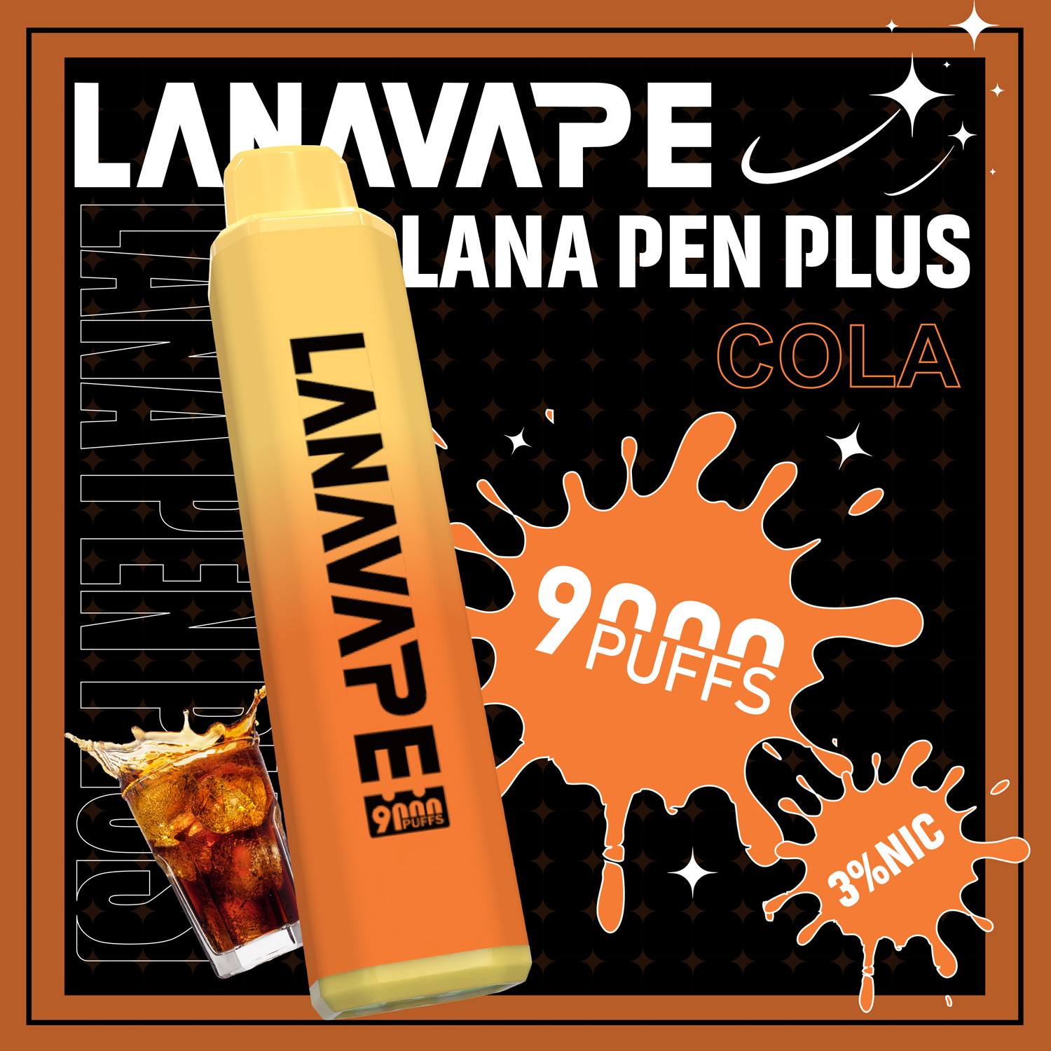【LANA 9000口 拋棄式電子煙】LANA PEN PLUS一次性 15ML大容量 |  長效續航、便攜防漏、濃郁口感、極速充電、變色LED燈設計
