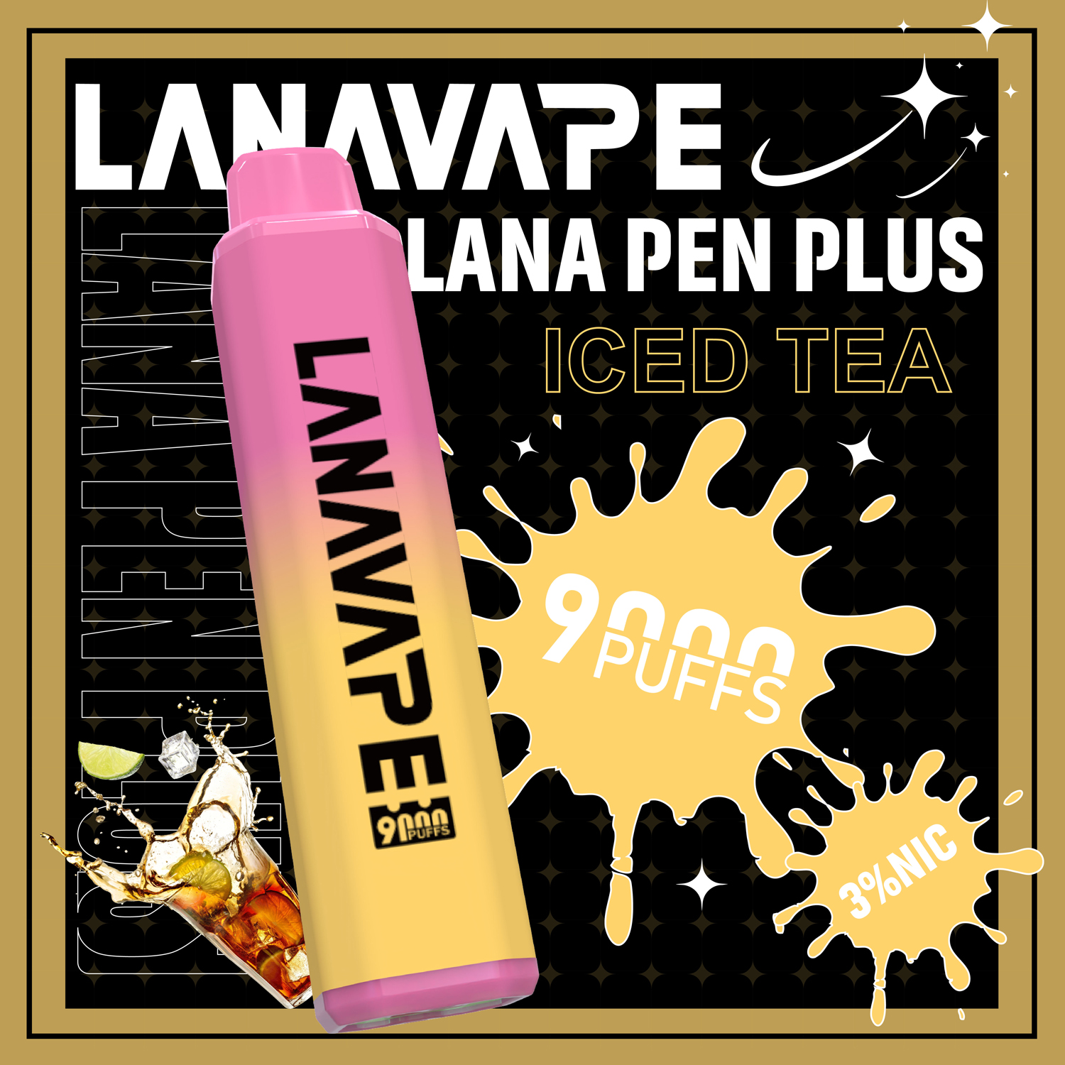 【LANA 9000口 拋棄式電子煙】LANA PEN PLUS一次性 15ML大容量 |  長效續航、便攜防漏、濃郁口感、極速充電、變色LED燈設計
