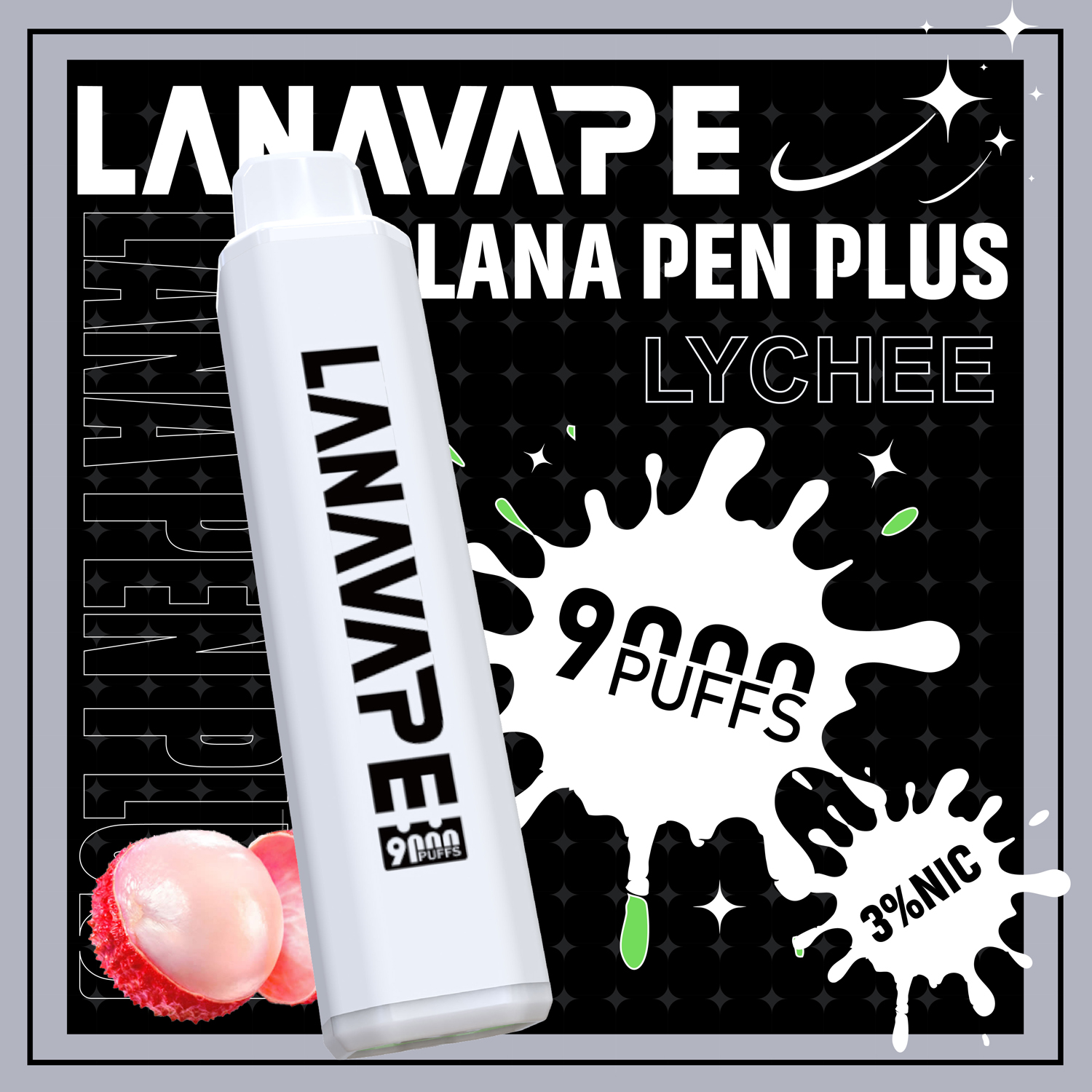 【LANA 9000口 拋棄式電子煙】LANA PEN PLUS一次性 15ML大容量 |  長效續航、便攜防漏、濃郁口感、極速充電、變色LED燈設計