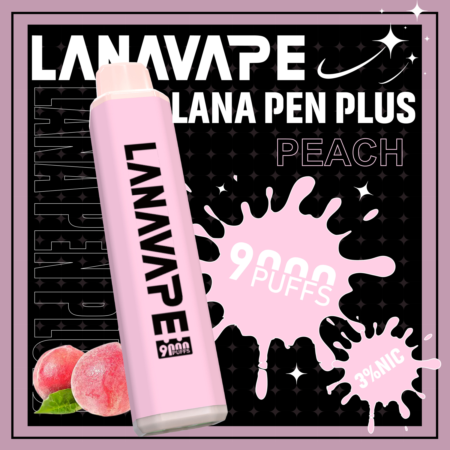 【LANA 9000口 拋棄式電子煙】LANA PEN PLUS一次性 15ML大容量 |  長效續航、便攜防漏、濃郁口感、極速充電、變色LED燈設計
