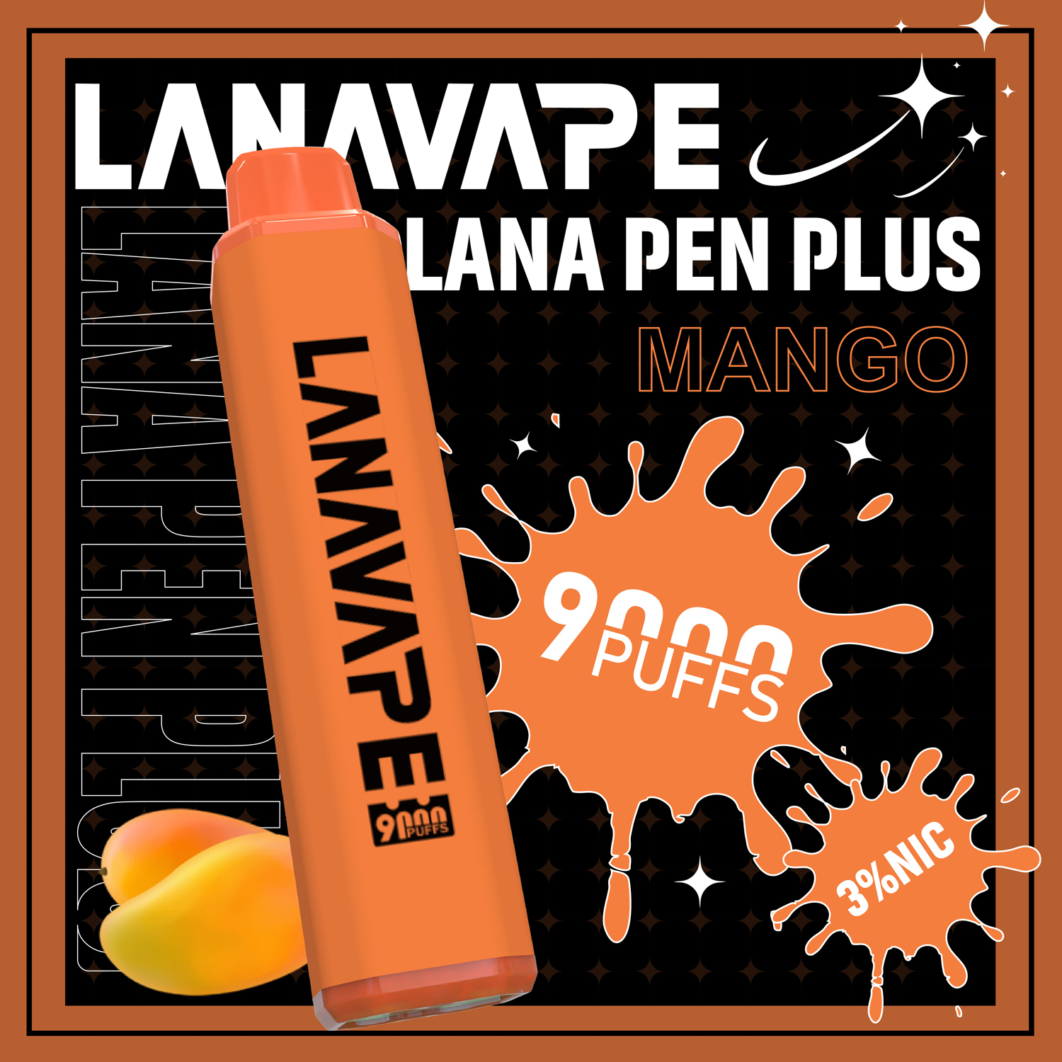 【LANA 9000口 拋棄式電子煙】LANA PEN PLUS一次性 15ML大容量 |  長效續航、便攜防漏、濃郁口感、極速充電、變色LED燈設計