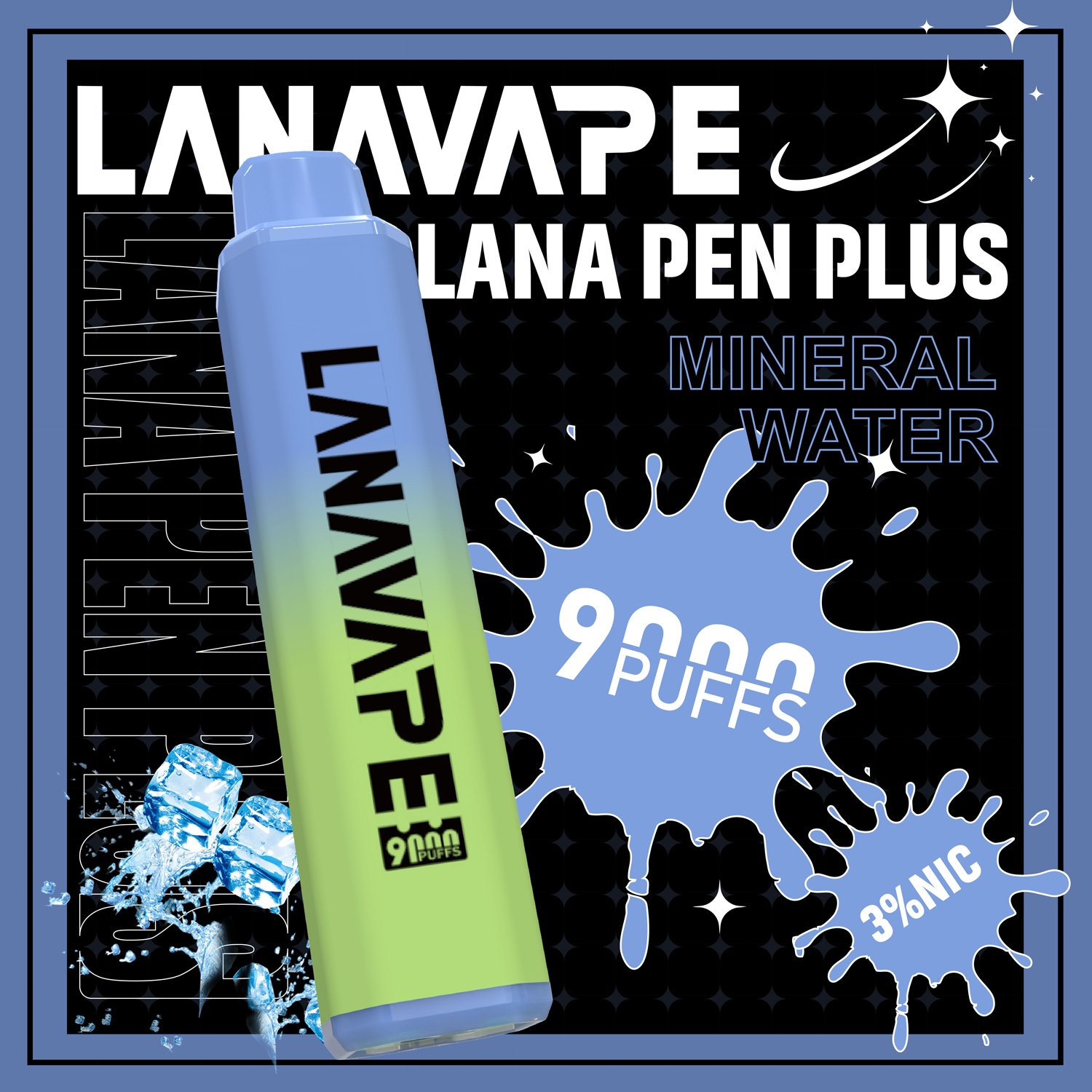 【LANA 9000口 拋棄式電子煙】LANA PEN PLUS一次性 15ML大容量 |  長效續航、便攜防漏、濃郁口感、極速充電、變色LED燈設計
