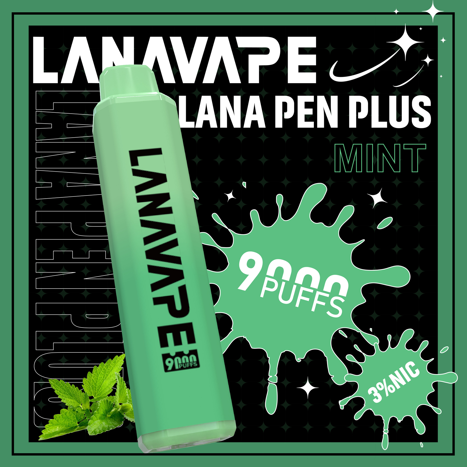 【LANA 9000口 拋棄式電子煙】LANA PEN PLUS一次性 15ML大容量 |  長效續航、便攜防漏、濃郁口感、極速充電、變色LED燈設計
