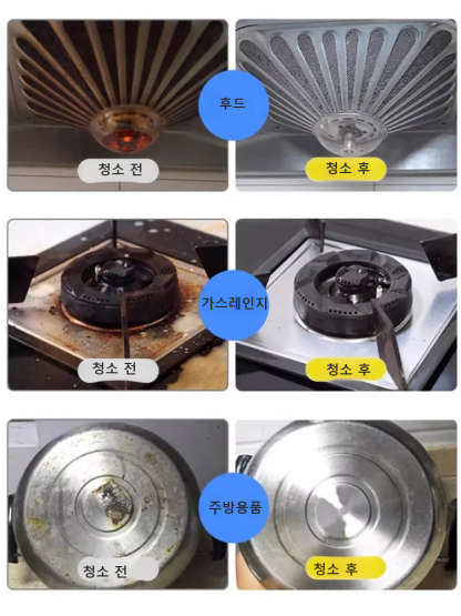 [한 병으로 집 전체 청소] 주방 항균 기름때 클리너