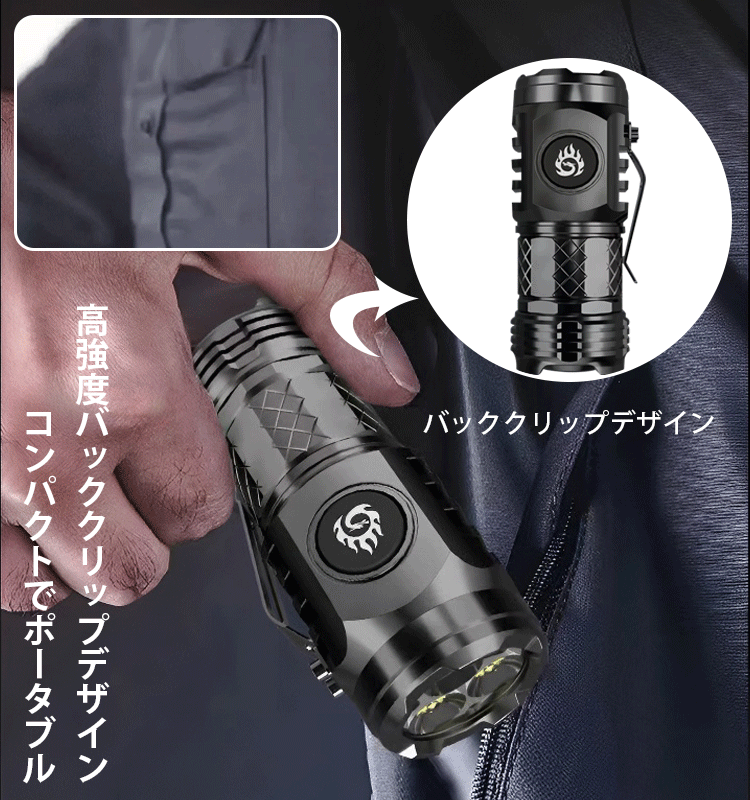 ミニサイズ高強度懐中電灯