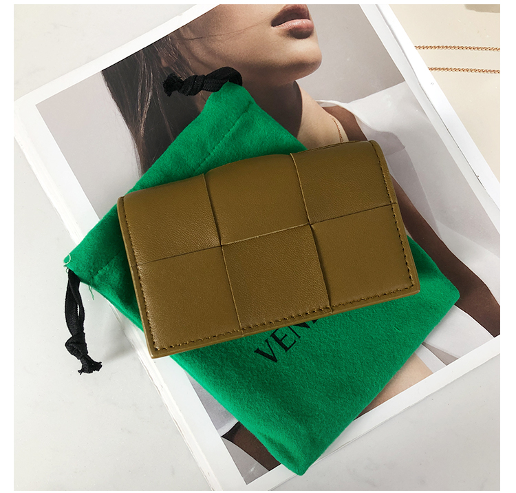 Bottega Veneta Snap Card Case in Oak Brown