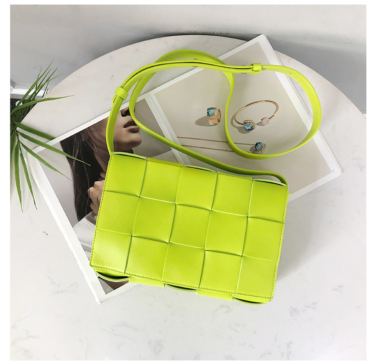 Bottega Veneta Crossbody Box Pouch in Lemon Kiwi