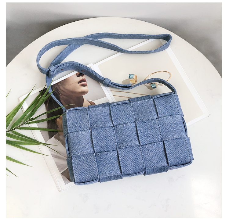 Bottega Veneta Crossbody Box Pouch in Washed Indigo Denim