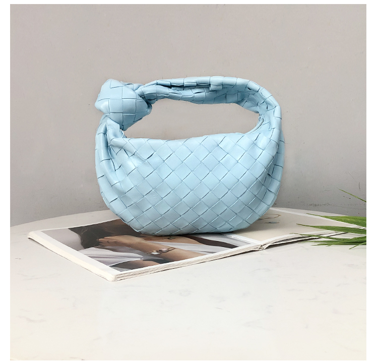 Bottega Veneta Mini Jodie in Intrecciato Light Blue