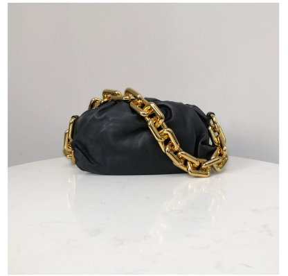 Bottega Veneta Clutch with Chain in Black