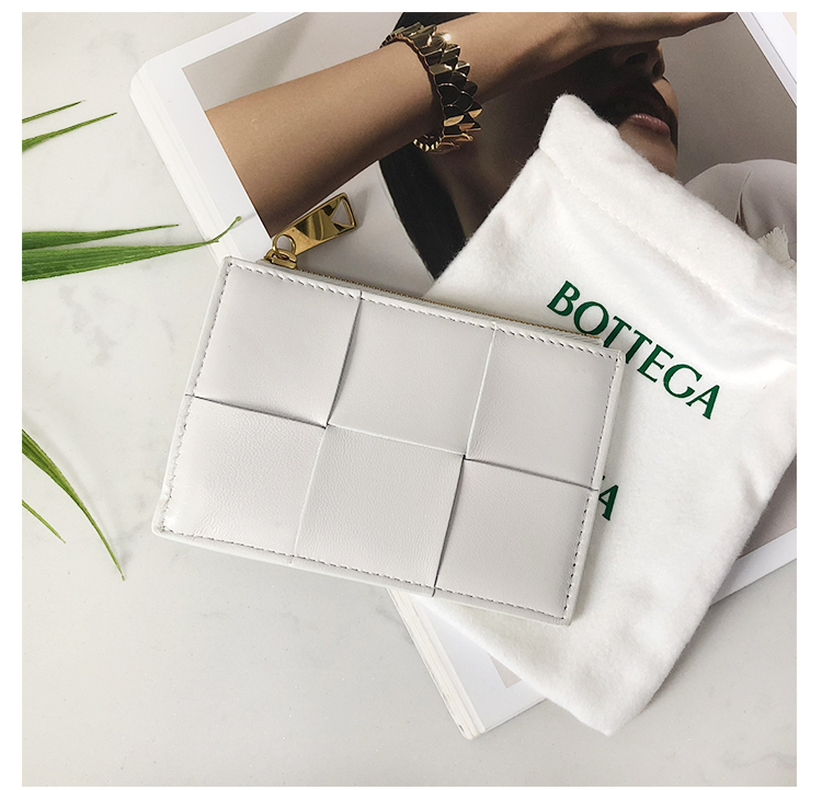 Bottega Veneta Card Case in Chalk