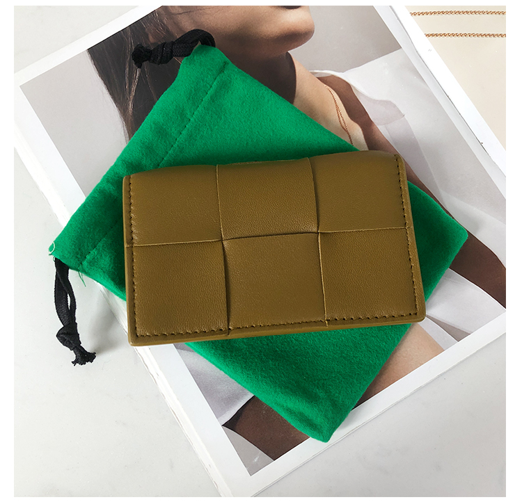 Bottega Veneta Snap Card Case in Oak Brown