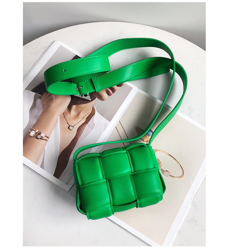 Bottega Veneta Mini Padded Crossbody Bag in Parrot Green-Hana Vintage