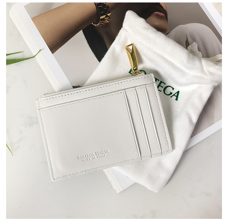 Bottega Veneta Card Case in Chalk