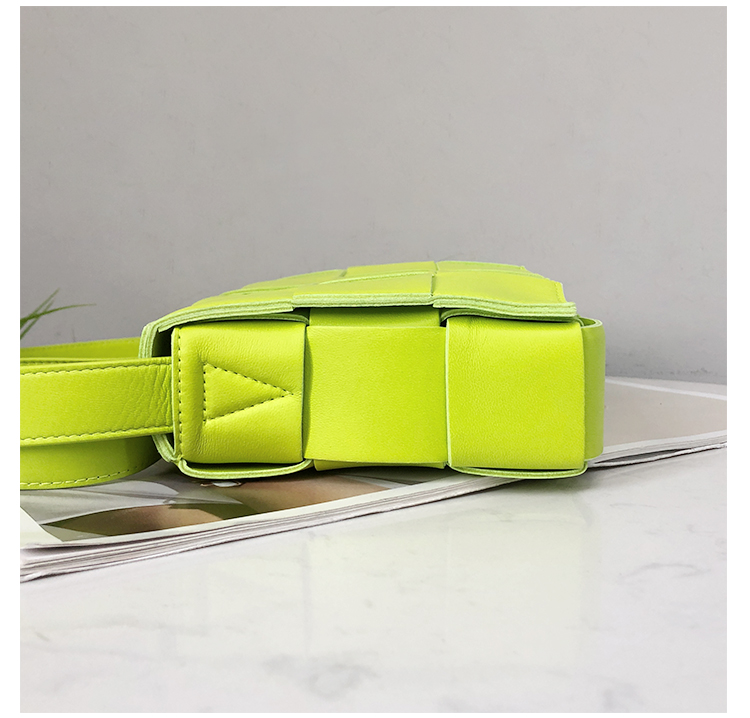 Bottega Veneta Crossbody Box Pouch in Lemon Kiwi