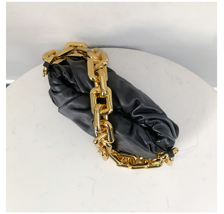 Bottega Veneta Clutch with Chain in Black