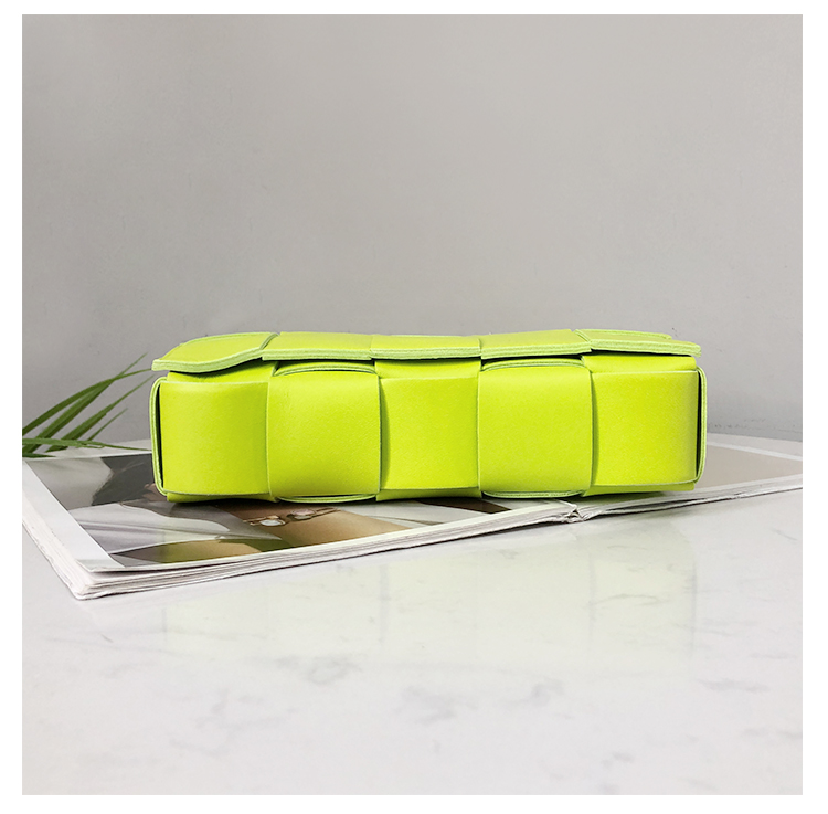 Bottega Veneta Crossbody Box Pouch in Lemon Kiwi