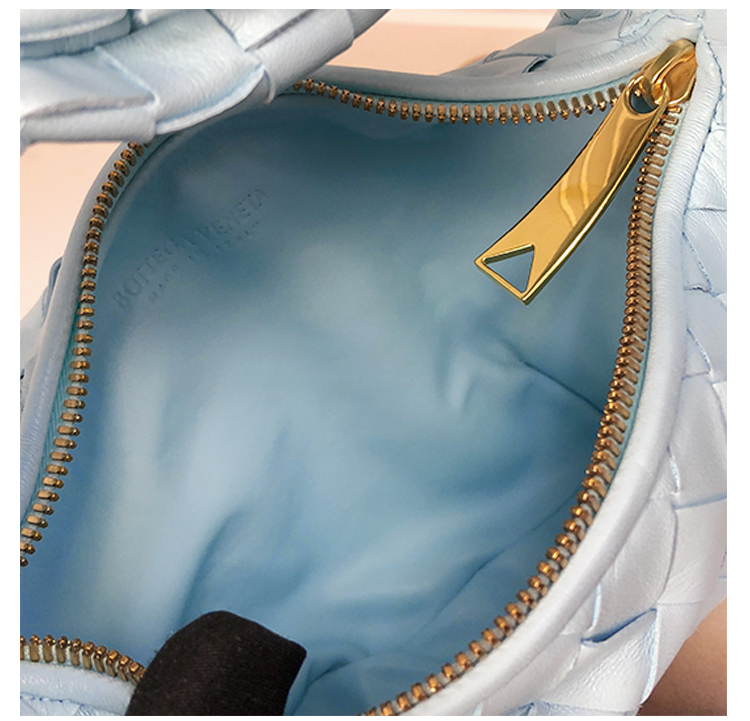 Bottega Veneta Mini Jodie in Intrecciato Light Blue