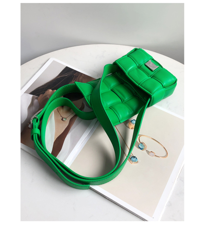 Bottega Veneta Mini Padded Crossbody Bag in Parrot Green (716648)