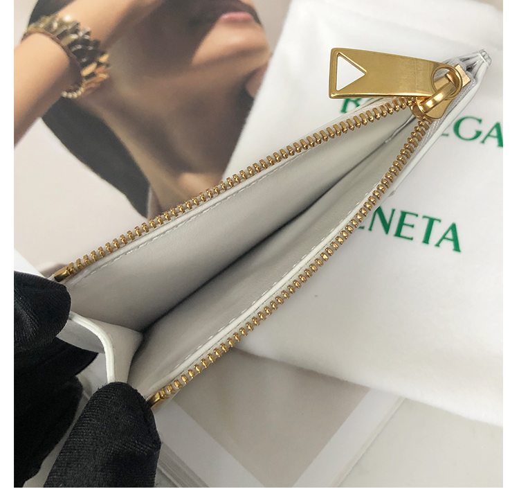 Bottega Veneta Card Case in Chalk