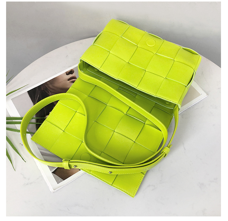 Bottega Veneta Crossbody Box Pouch in Lemon Kiwi