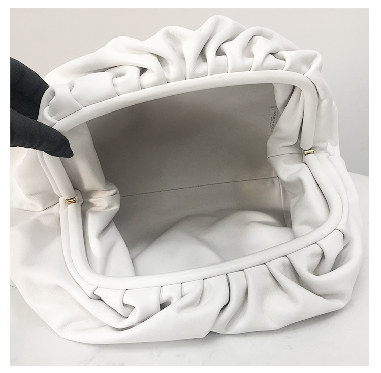 Bottega Veneta Large Pouch in Chalk