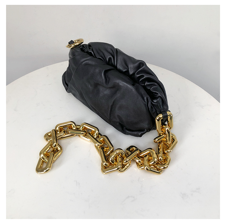 Bottega Veneta Clutch with Chain in Black
