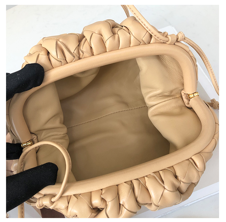 Bottega Veneta Intrecciato Mini Pouch in Almond