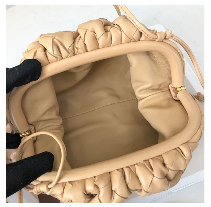 Bottega Veneta Intrecciato Mini Pouch in Almond