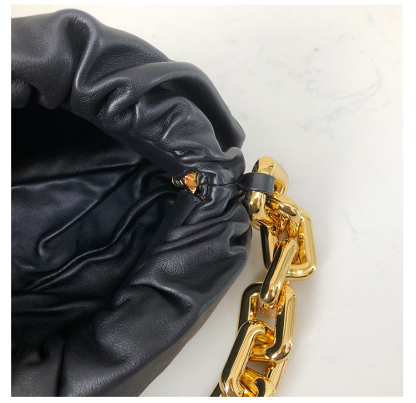 Bottega Veneta Clutch with Chain in Black