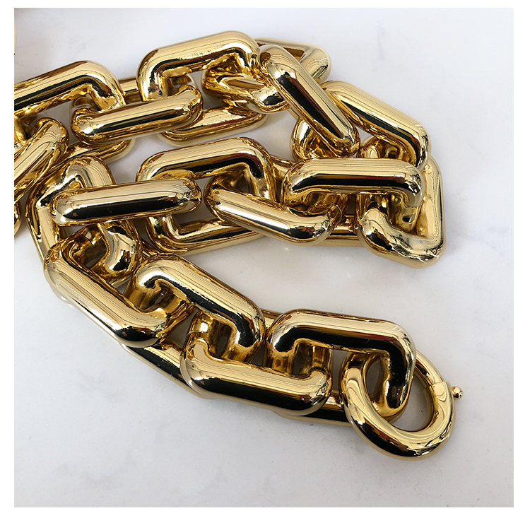 Bottega Veneta Large Clutch with Chain in Ginger