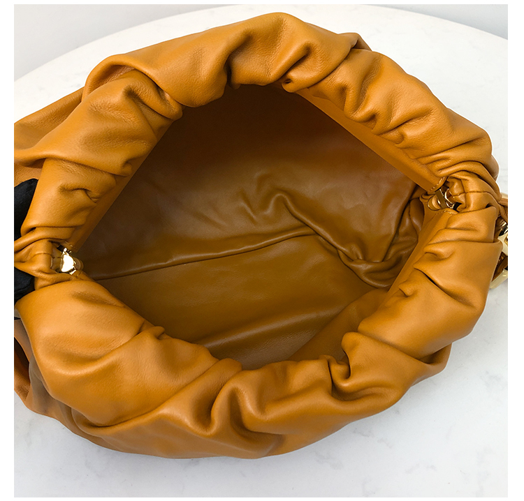 Bottega Veneta Large Clutch with Chain in Ginger