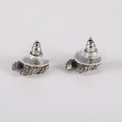 CHANEL Double C Earrings 18V Alloy