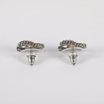 CHANEL Double C Earrings 18V Alloy