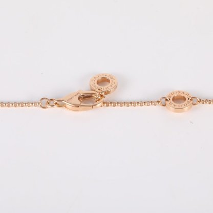 BVLGARI Rose Gold Coil Brown mini Necklace 18K 18K Rose Gold-Hana Vintage