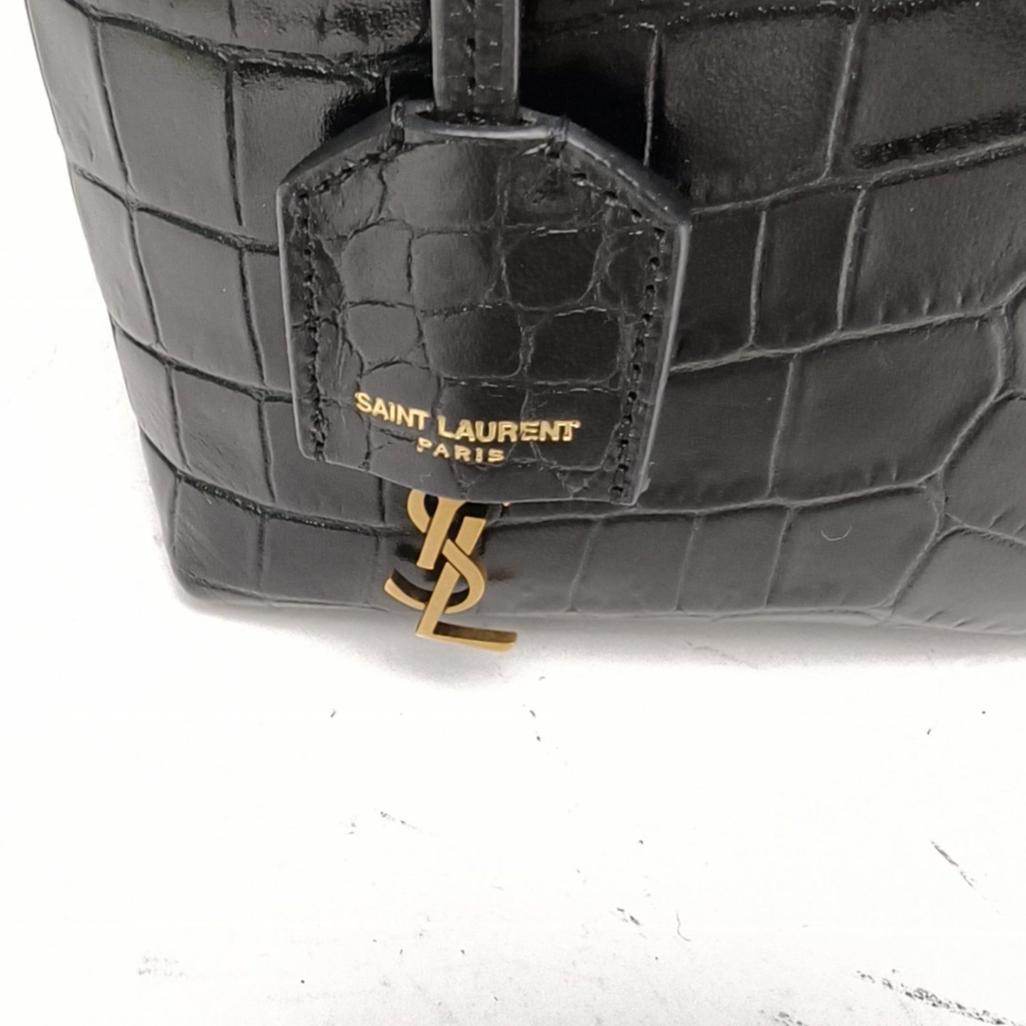 SAINT LAURENT Black Gold Hardware Handbag mini Tote Bag Crossbody Bag-Hana Vintage