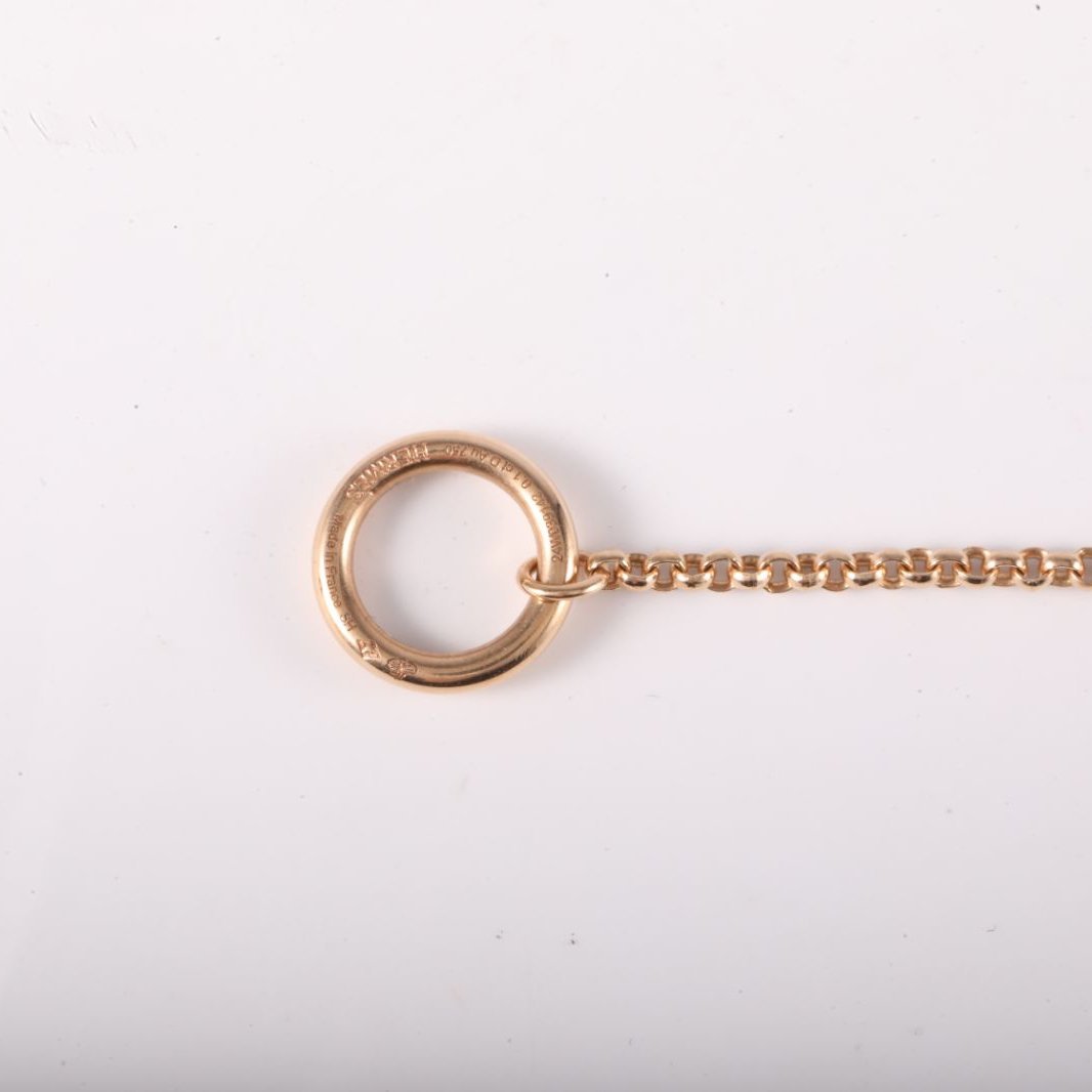 HERMES Rose Gold CHAINE DANCRE CHAOS Roulis Bracelet SH 18K 18K Rose Gold,Diamond-Hana Vintage