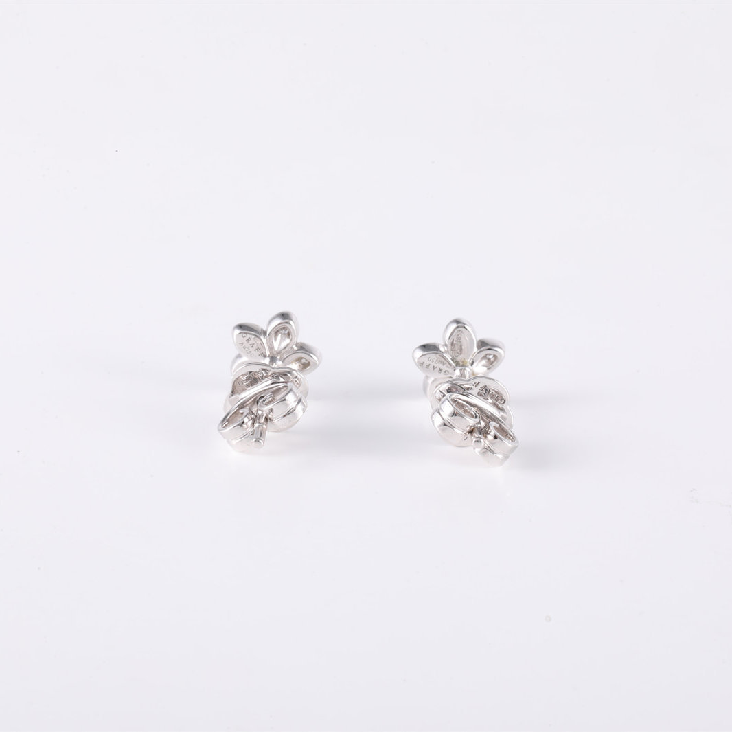 GRAFF Platinum Mini 18K Diamond Stud Earring 18K White Gold,Diamond-Hana Vintage