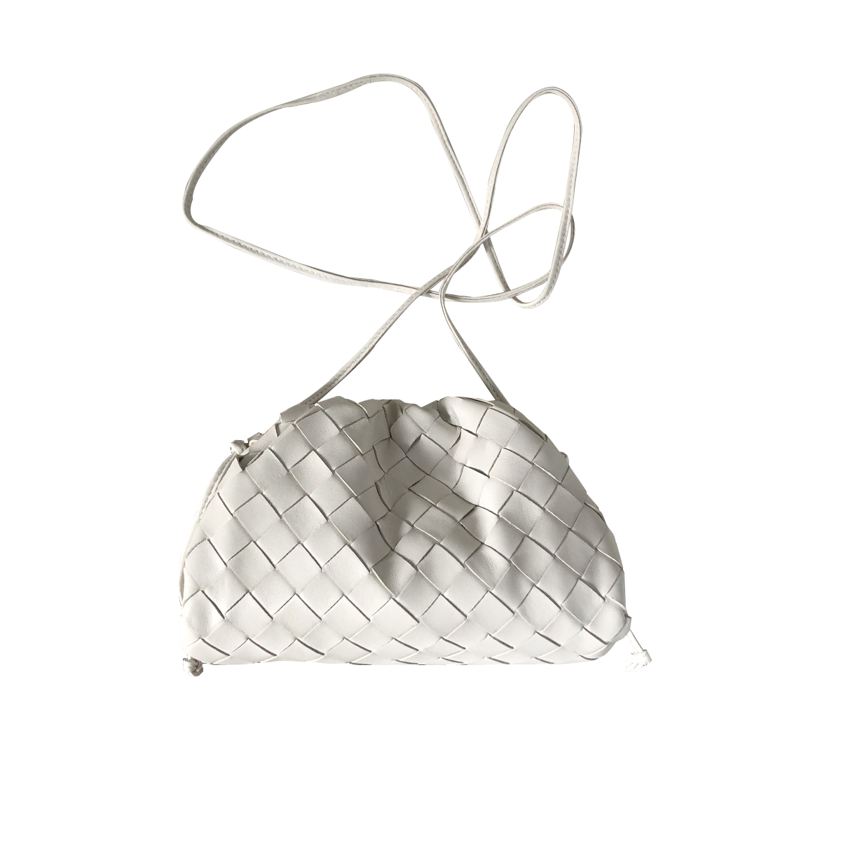 Bottega Veneta Intrecciato Mini Pouch in Chalk