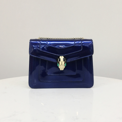 BVLGARI Square Bag Metallic Royal Blue 281206