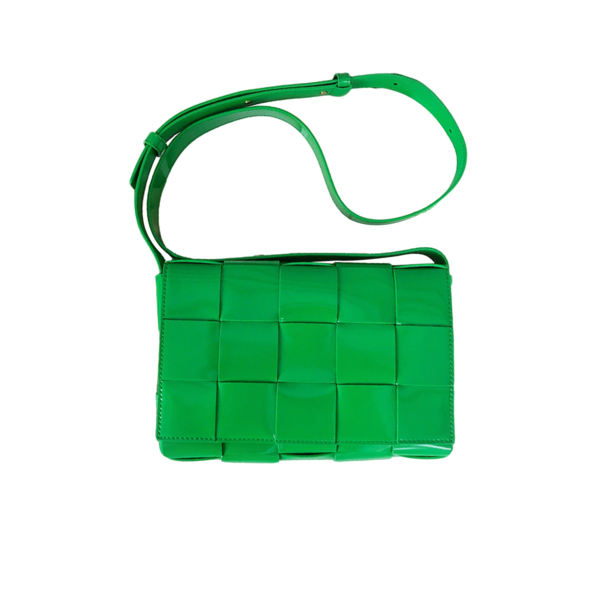 Bottega Veneta Crossbody Box Pouch in Glazed Parrot Green