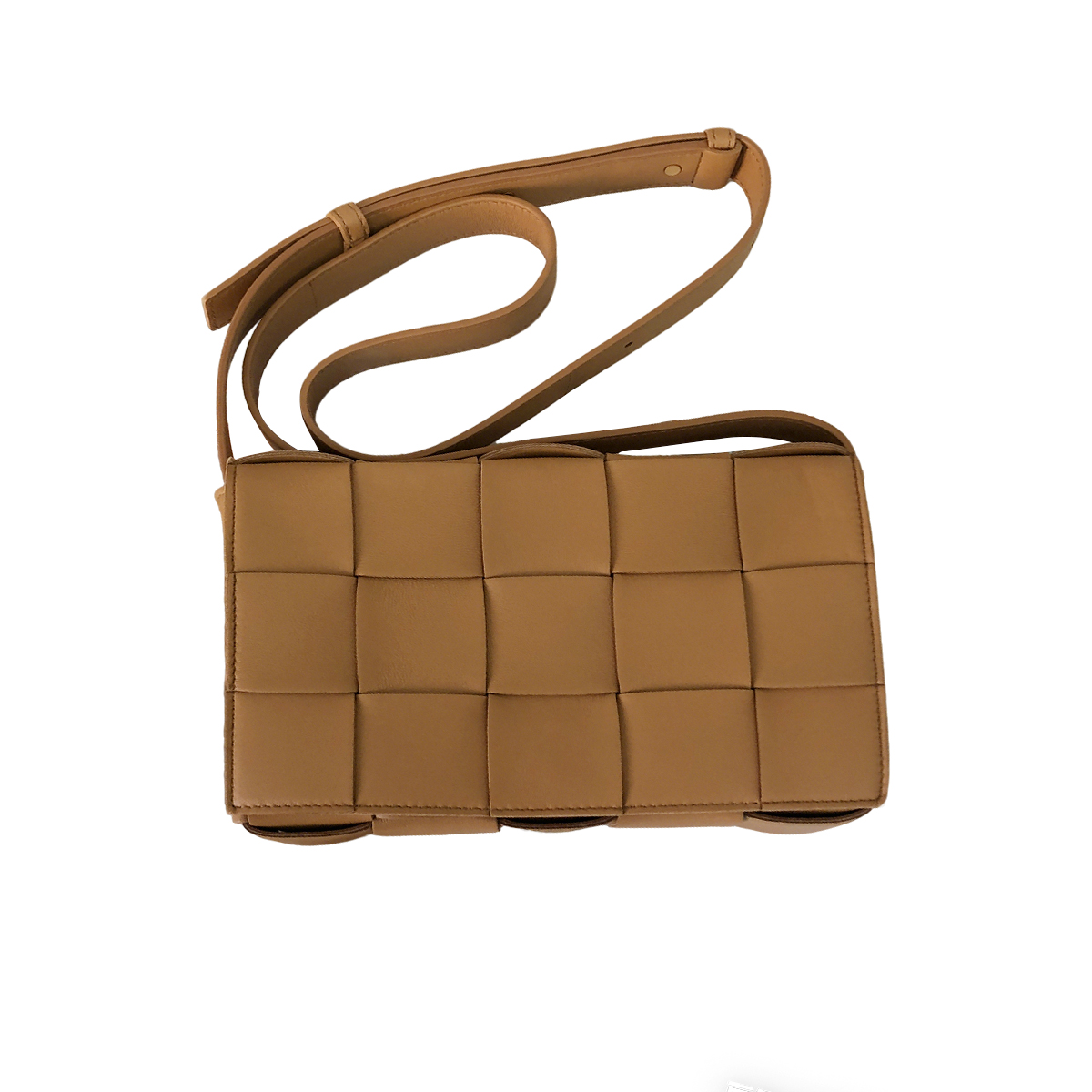 Bottega Veneta Crossbody Box Pouch in Caramel