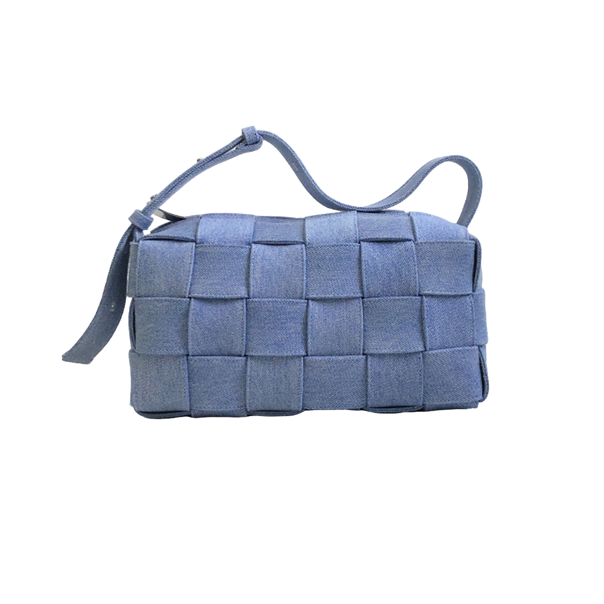 Bottega Veneta Shoulder Bag in Washed Indigo Denim (709628)