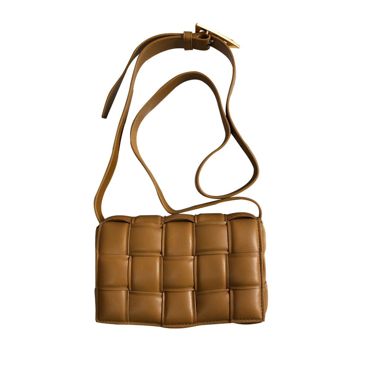 Bottega Veneta Small Padded Crossbody Bag in Camel (717506)