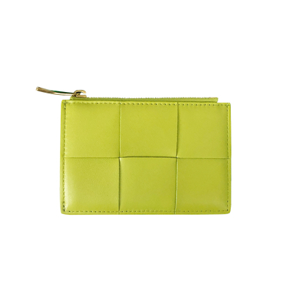 Bottega Veneta Card Case in Kiwi